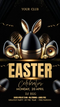 Easter Party Display Ekran reklamowy (9:16) template