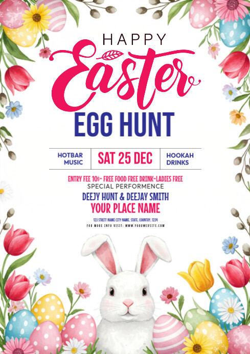 Easter Party Flyer Modelo | PosterMyWall