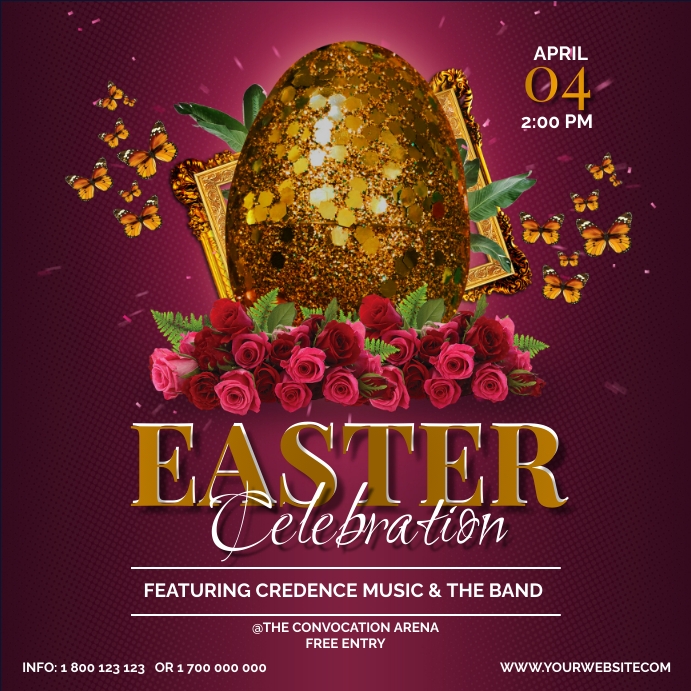 Easter party flyer Template | PosterMyWall