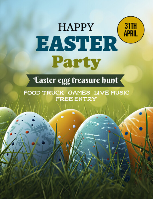 Easter Party Flyer Modelo | PosterMyWall