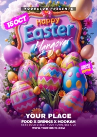 Easter Party Flyer A5 template