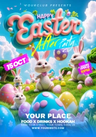 Easter Party Flyer A5 template