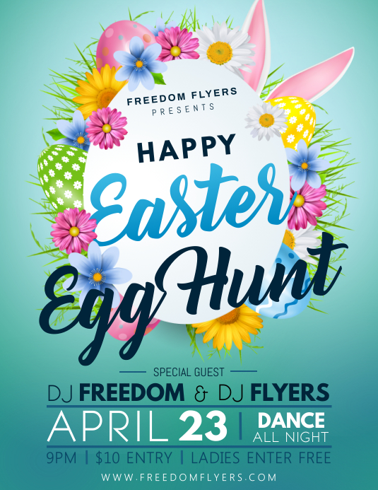 Easter Party Flyer Template Postermywall