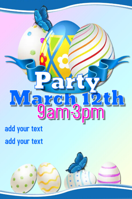 easter party flyer template postermywall easter party flyer