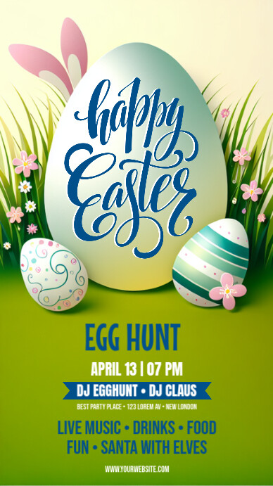 easter party instragram story template