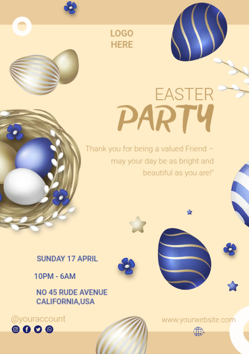 easter party invitation Template | PosterMyWall