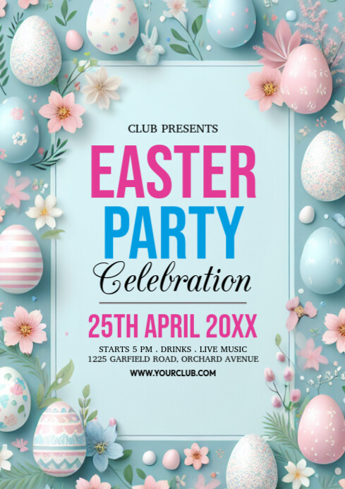 easter party invitation Template | PosterMyWall
