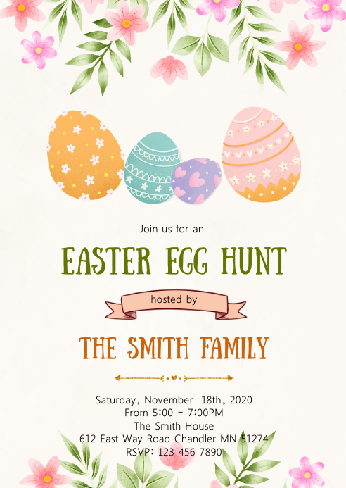 Easter Party Invitation Template | PosterMyWall