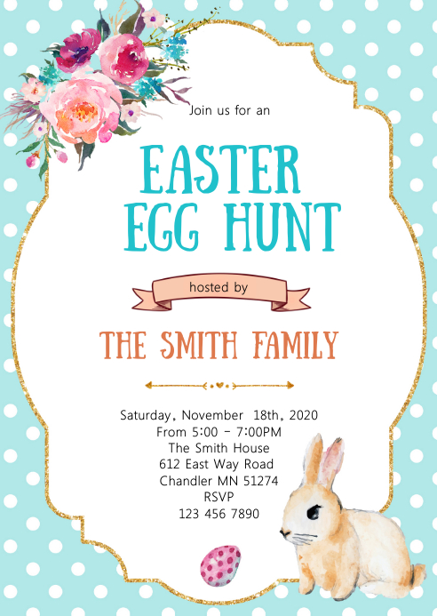 Easter Party Invitation Template PosterMyWall