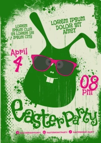 EASTER PARTY POSTER A4 template