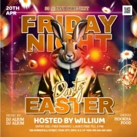 easter party video ads flyer โพสต์บน Instagram template