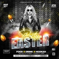 Easter Party Video Flyer สี่เหลี่ยมจัตุรัส (1:1) template