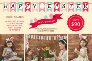 Easter Photography Mini Session Label template