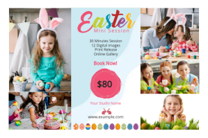Easter Photography Mini Session Label template