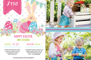 Easter Photography Mini Session Label template