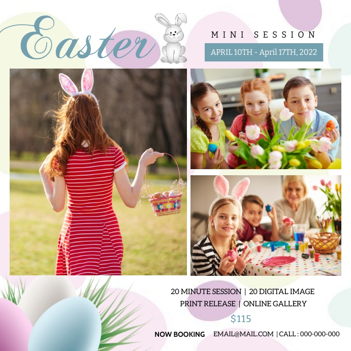 Easter Photography Mini Session Message Instagram template