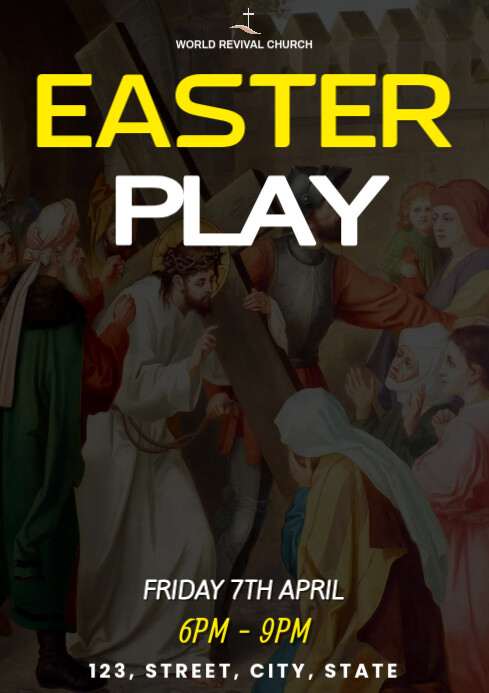 Easter Play Template PosterMyWall