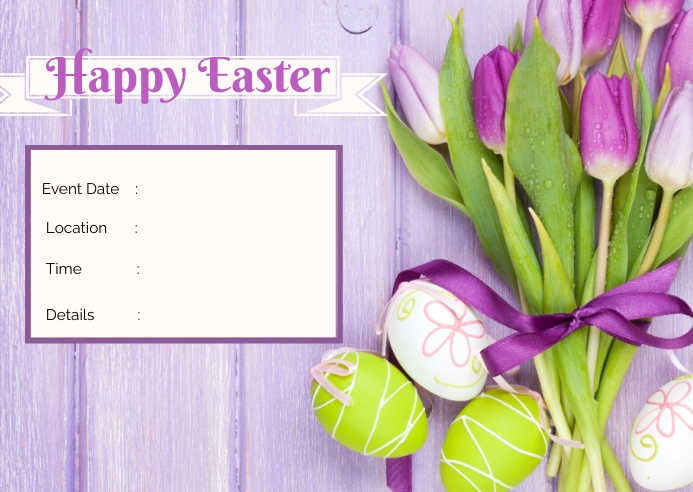 Basic Easter Post easter postcard simple Template | PosterMyWall