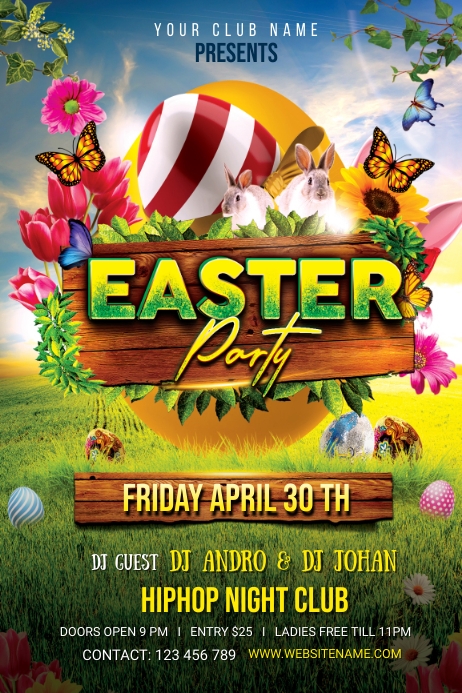 Easter Programme Poster Easter Poster Template | PosterMyWall