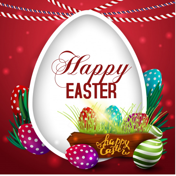 Easter Poster โพสต์บน Instagram template