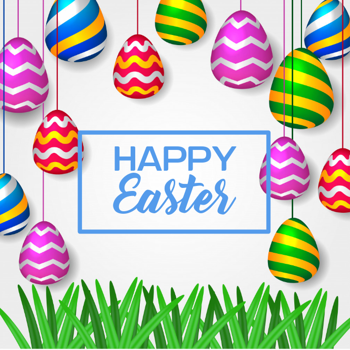 Easter Poster โพสต์บน Instagram template