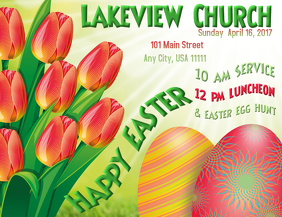 Easter Egg Hunt Flyer Invitation Poster Template Church