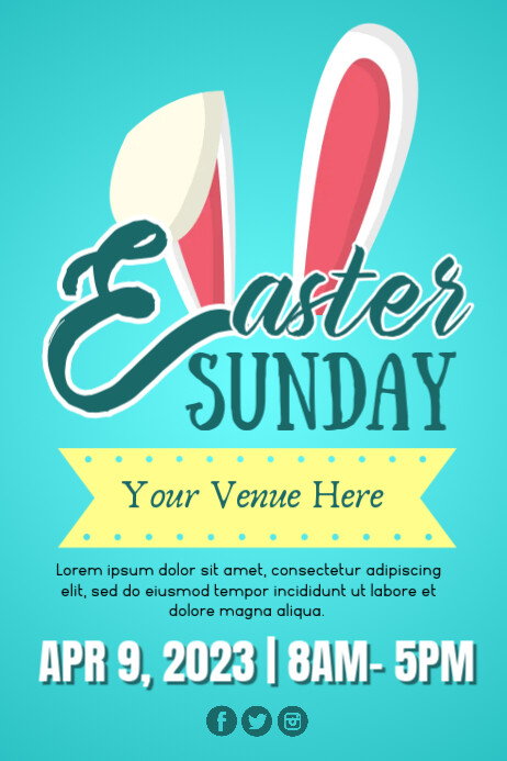 Easter Programme Poster EASTER POSTER.KC Template | PosterMyWall