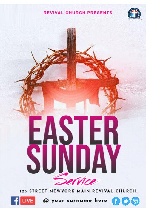Easter Programme Poster Copy of easter posters | PosterMyWall