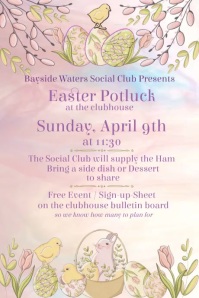 Easter Potluck Invitation Poster Iphosta template
