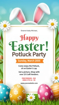 Easter Potluck Party Instagram Story template