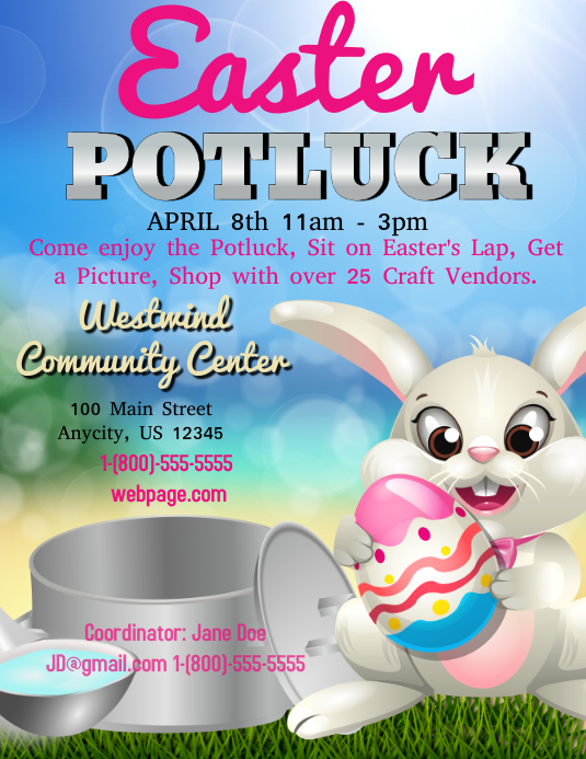 Easter Potluck Template PosterMyWall