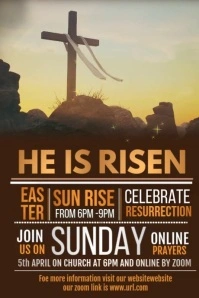 Easter prayers Plakkaat template