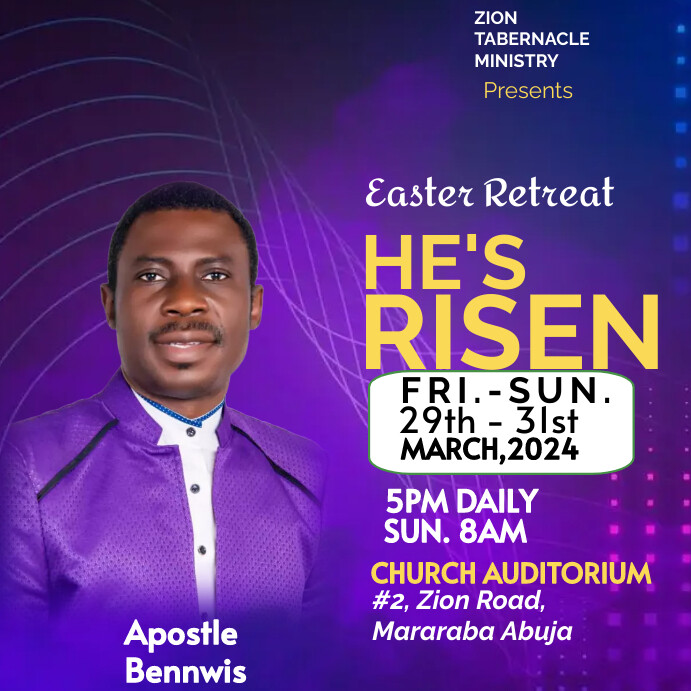 Easter program Template | PosterMyWall