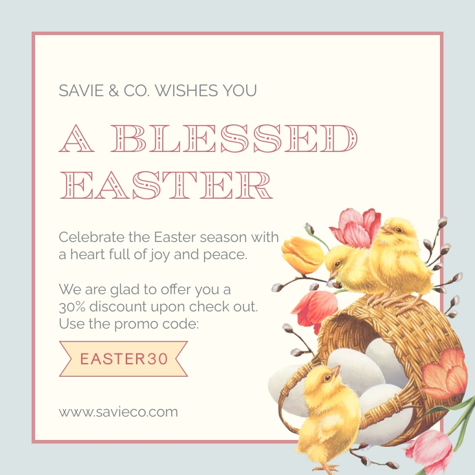 Easter Promo Code Template PosterMyWall