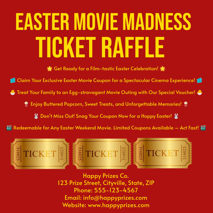EASTER RAFFLE FLYER Template | PosterMyWall