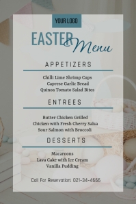 Easter Menu Card Template | PosterMyWall