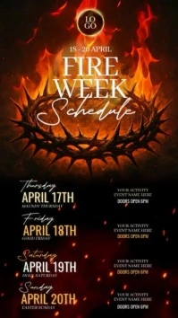 easter resurrection holy week Schedule template Instagram-Story