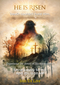 Easter Resurrection Poster A4 template