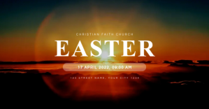easter resurrection sunday church flyer Facebook Event Cover template