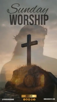 easter / resurrection sunday church service Instagram 快拍 template