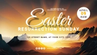 Easter resurrection sunday service En-tête de blog template