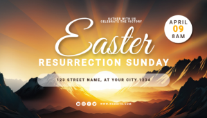 Easter resurrection sunday service Blogkop template