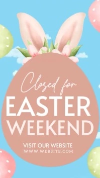 EASTER RETAIL SHOP CLOSED DESIGN TEMPLATE เรื่องราวบน Instagram