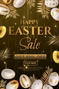 easter retail video Poster template