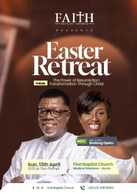 Easter Retreat Church Event Template A4