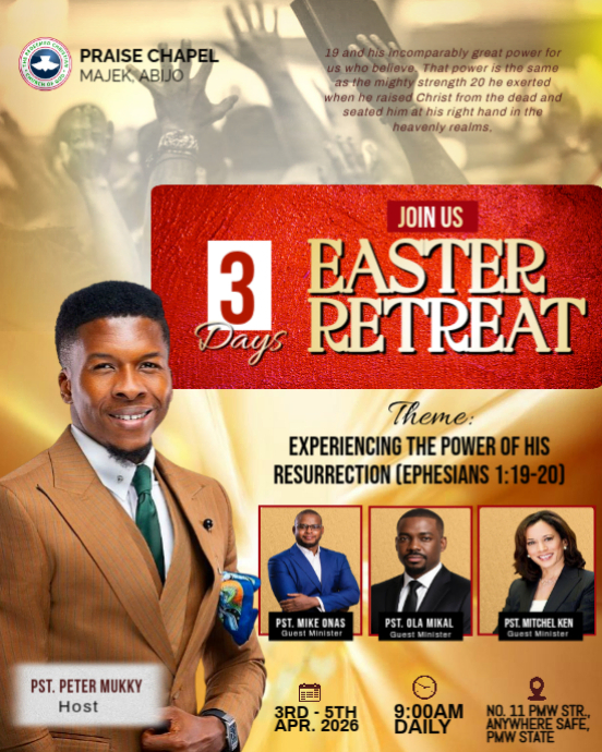 Folio Program Reterat Template Easter Retreat Program Design Template | PosterMyWall