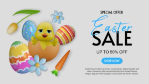 Blanc Easter Sale Præsentation Template