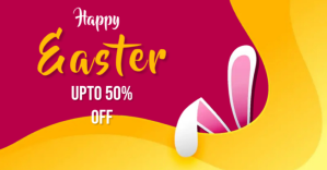 粉色 Easter Sale Facebook-annonce Template