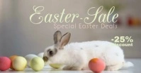 Easter SALE Advert bunny Discount Offer PRomo Header banner Annuncio Facebook template