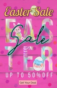 Easter sale Tabloïd template
